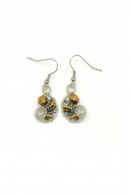 Tiny Paisley Drop Earrings